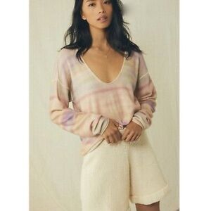 Free People Space Dye Always Cashmere V Neck Sweater